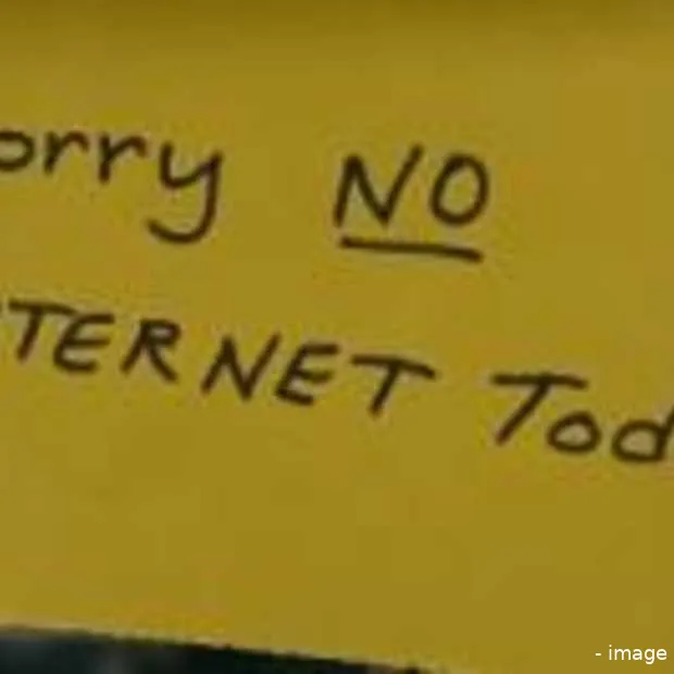 het internet gaat plat