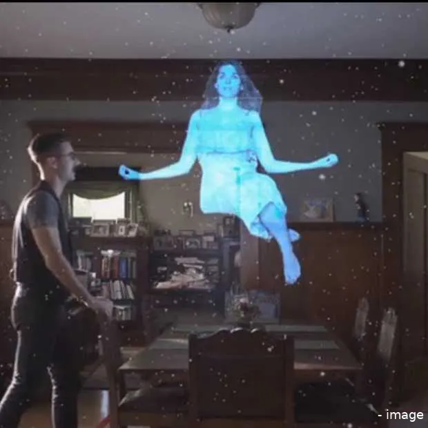 hologram komt steeds dichter bij de huis