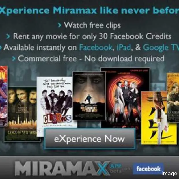 huur miramax films via facebook