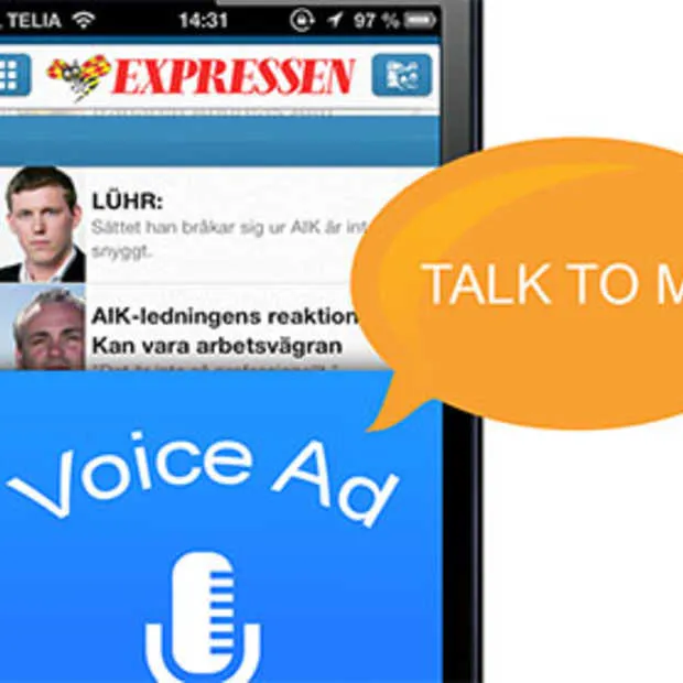 in zweden is de eerste mobiele voice ad