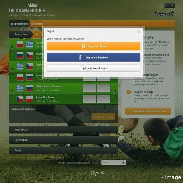 inloggen met facebook op de hyves ek pou