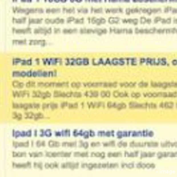 ipad krijgt eigen rubriek op marktplaats