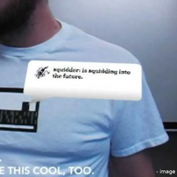 je twitter feed op je t shirt