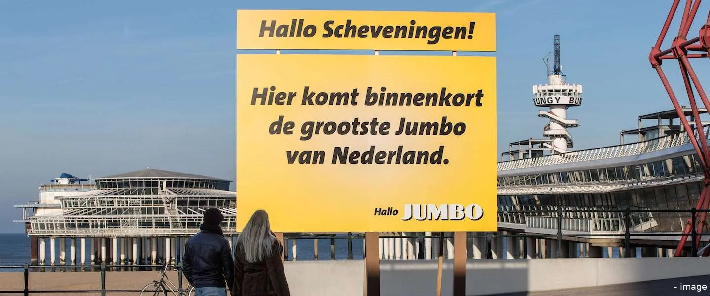 jumbo bouwbord scheveningen