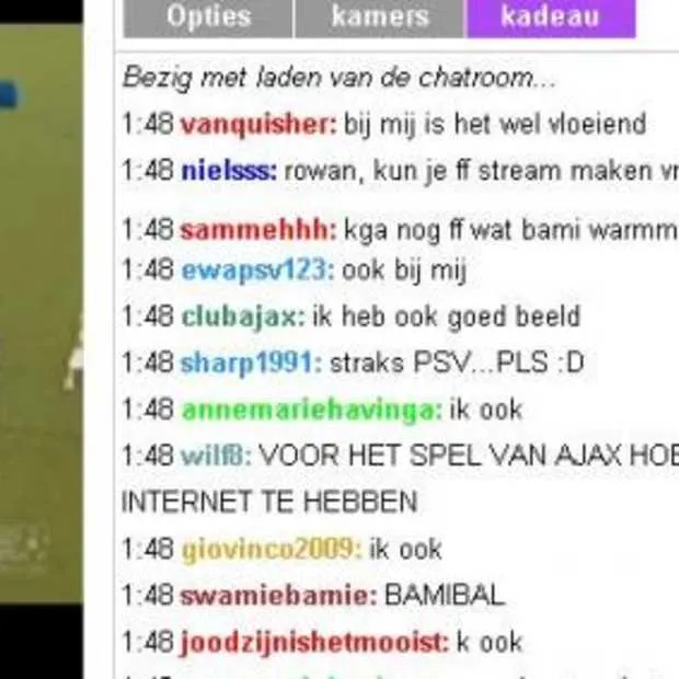 justin tv social media voetbal