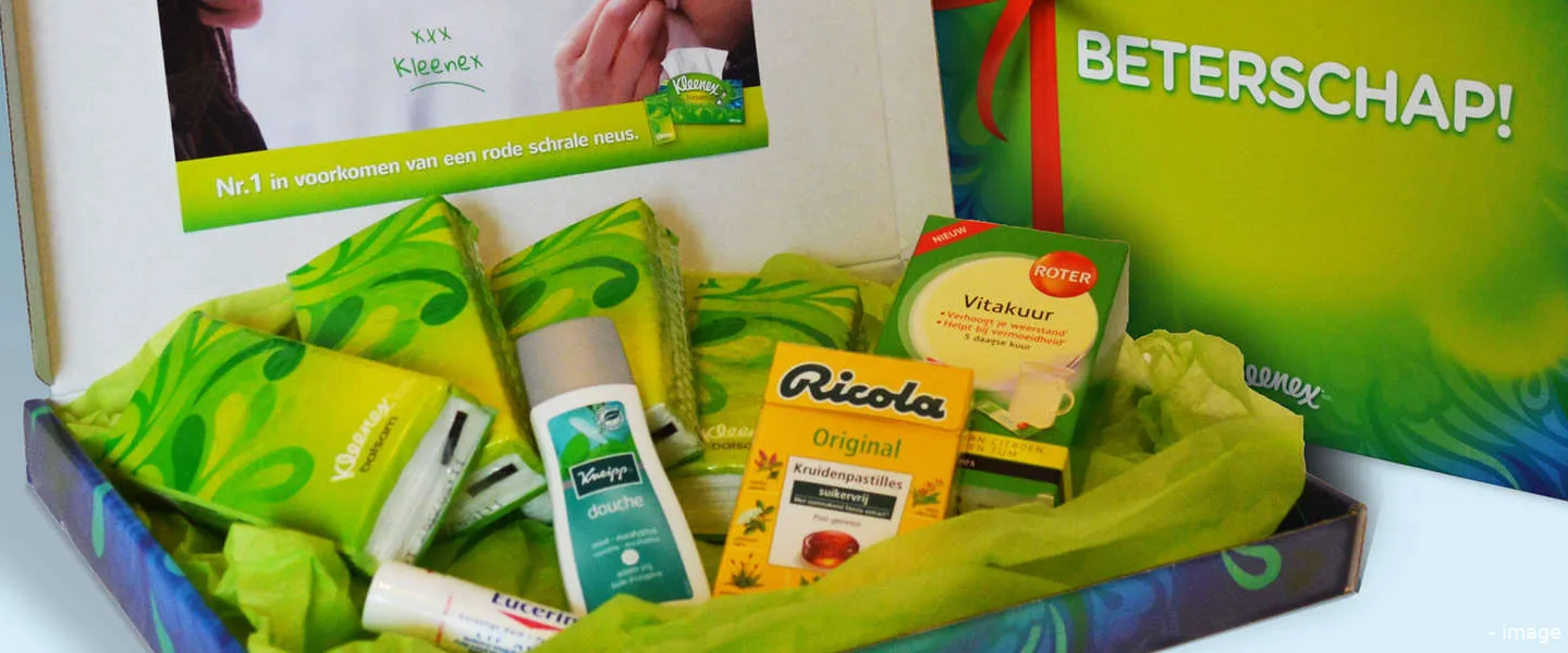 kleenex beterschap box