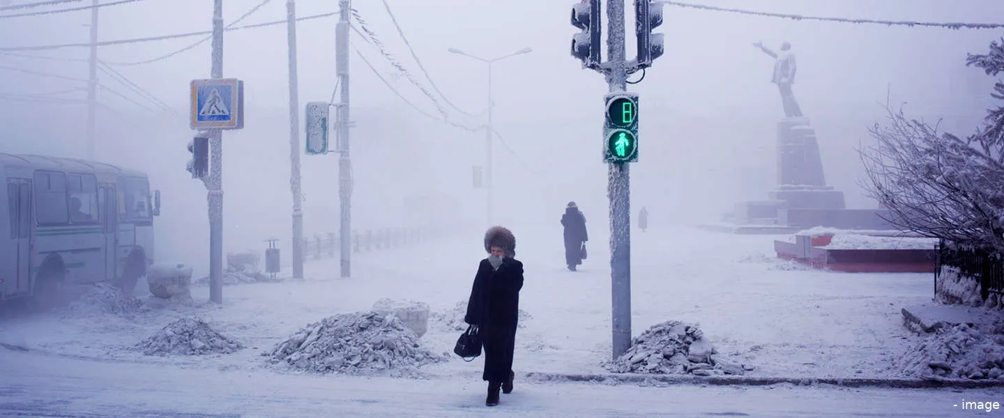 koudste dorp ter wereld fotos