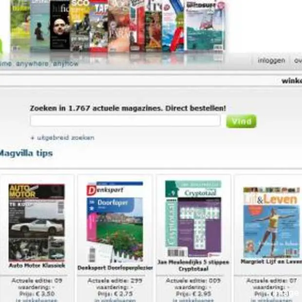 magvilla on line shop voor tijdschriften
