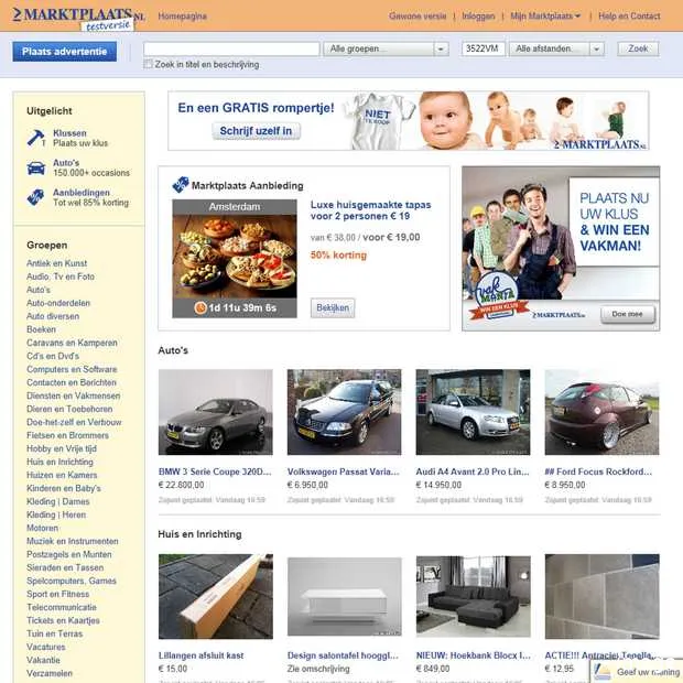 marktplaats werkt samen met gebruikers a