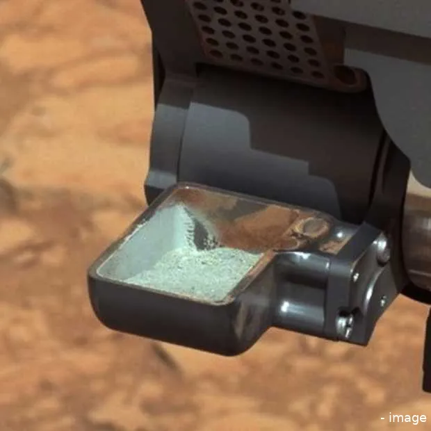 mars rover curiosity toont eerste drill
