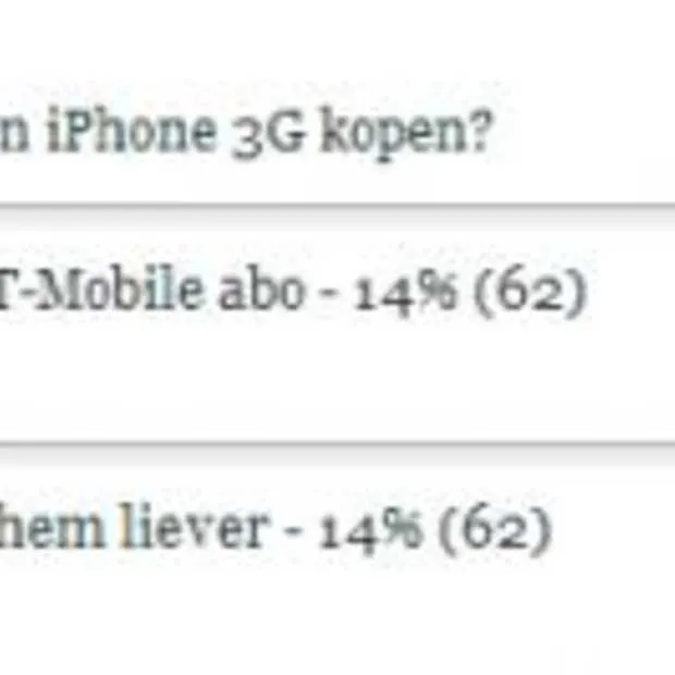 meerderheid koopt geen iphone 3g