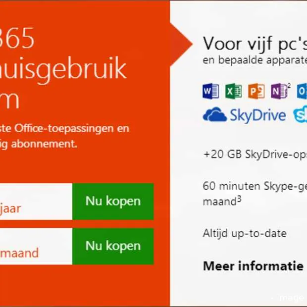 microsoft office voor consumenten als ee