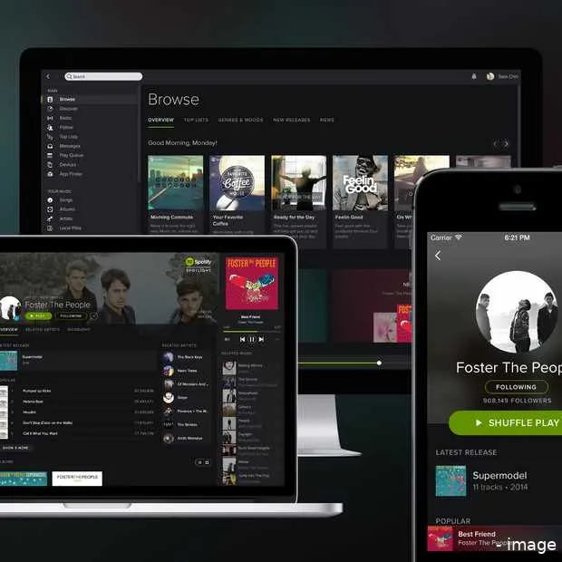 nieuw design voor spotify