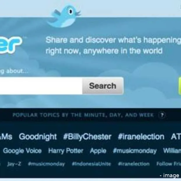 nieuwe homepage voor twitter met directe