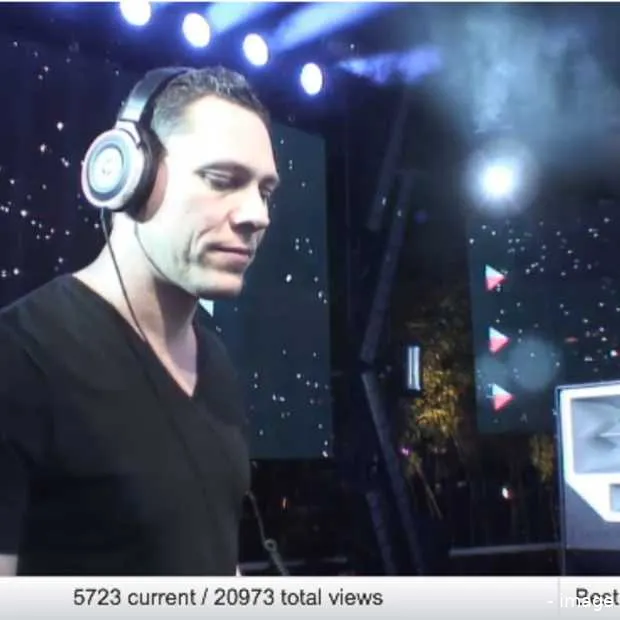 nu live dj tiesto speelt eerste live set
