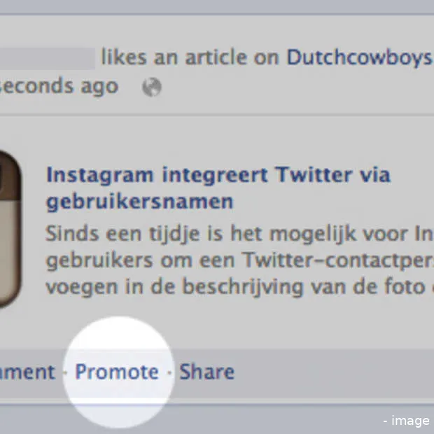 nu ook facebook promoted posts voor pers