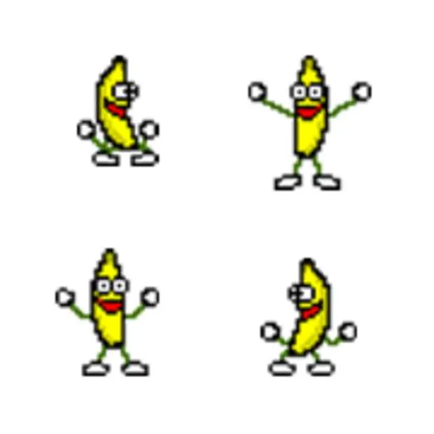 ode aan de dansende banaan emoticon van