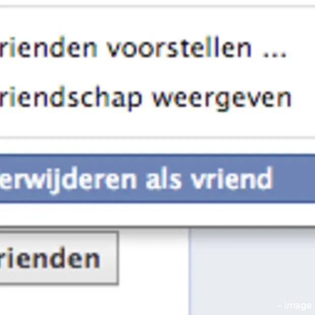 ontvrienden op sociaal netwerk werkt doo