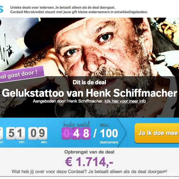 opbrengst actiesite cordeals naar goede