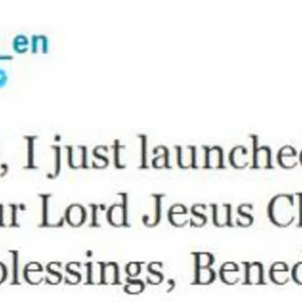 paus twittert via ipad