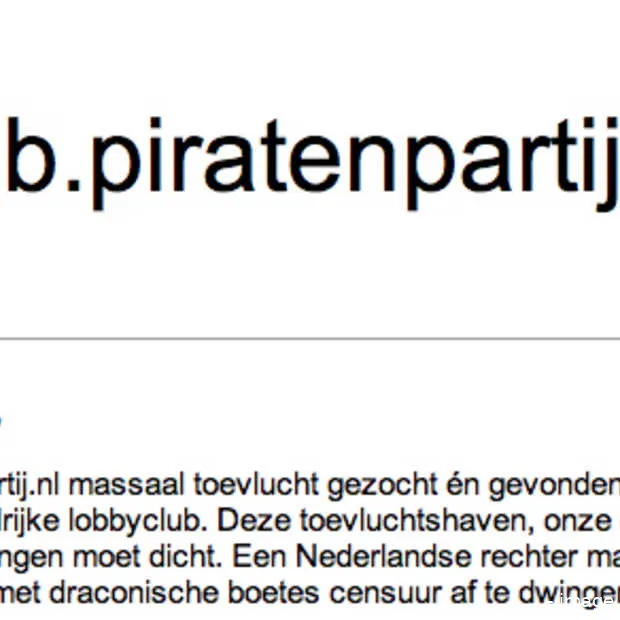 piratenpartij schrikt van ex parte besch