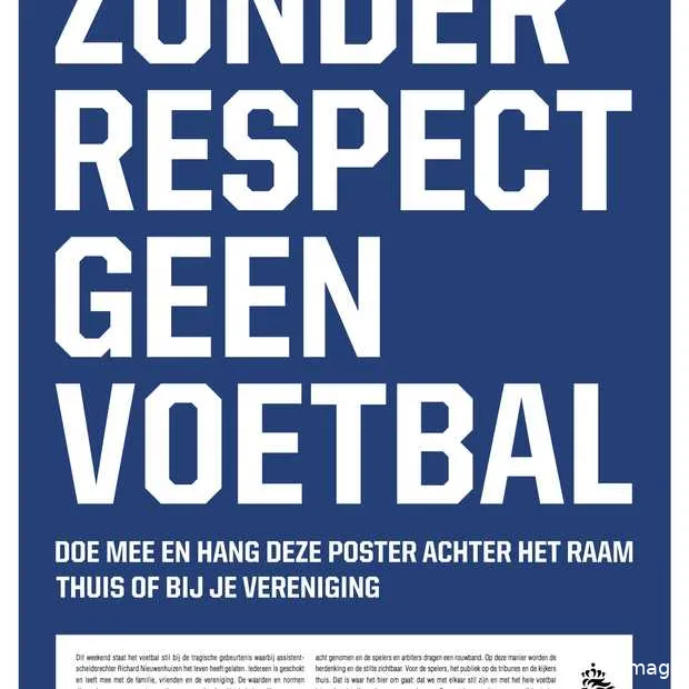 poster campagne knvb zonder respect geen
