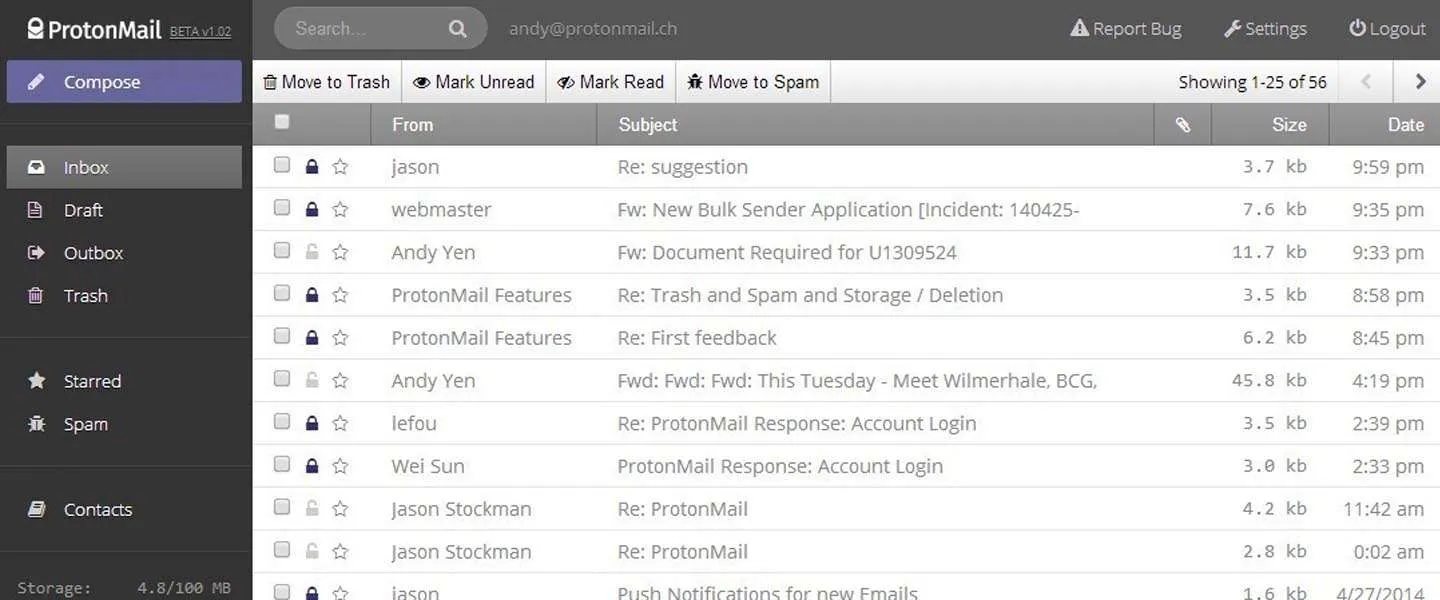 proronmail screengrab