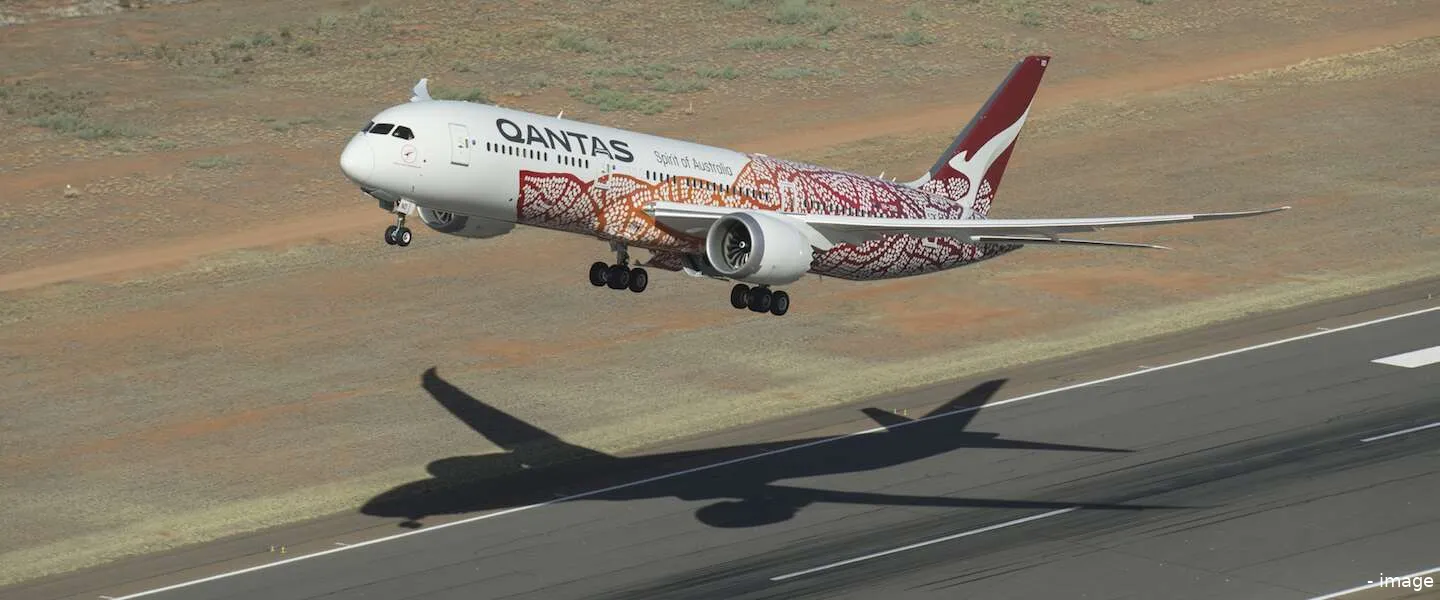 qantas vlucht bestemming nergens