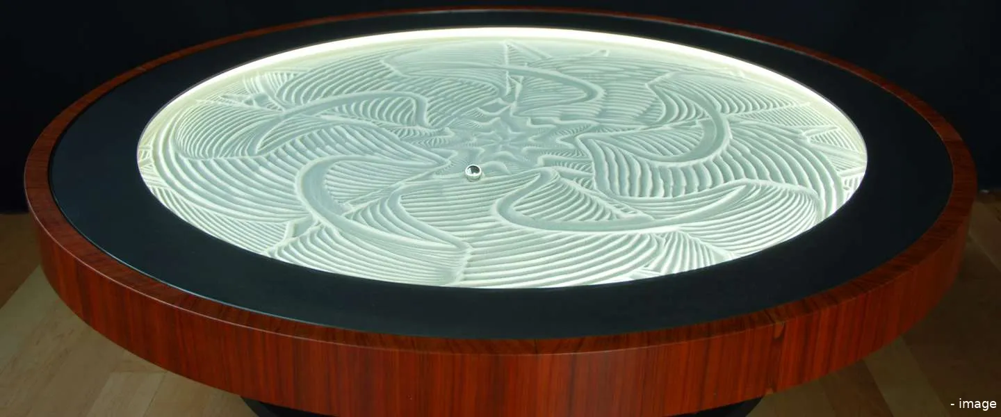 sisyphus tafel patroon zand