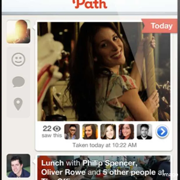 social sharing service met een 150 vrien