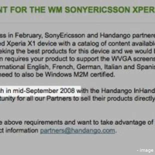 sony ericsson x1 medio september in de w