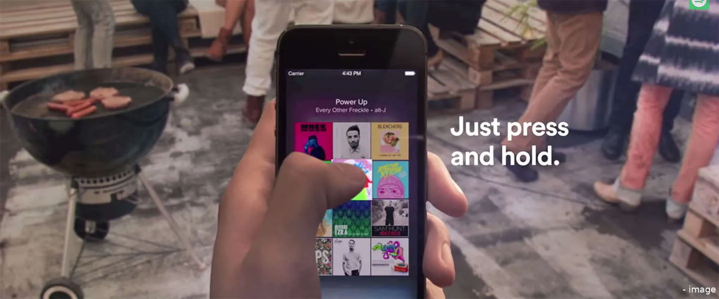 spotify touch swipe