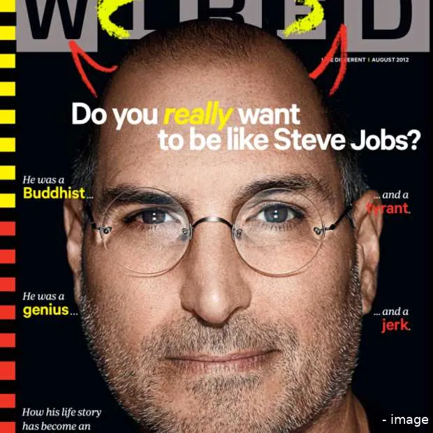 steve jobs op de cover bij wired