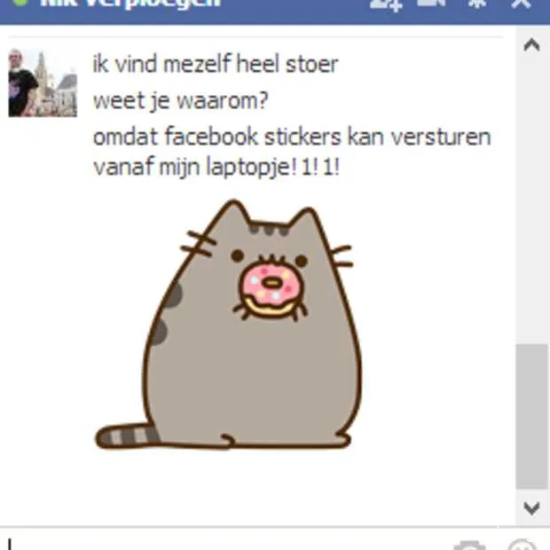 stickers versturen via facebook nu ook m