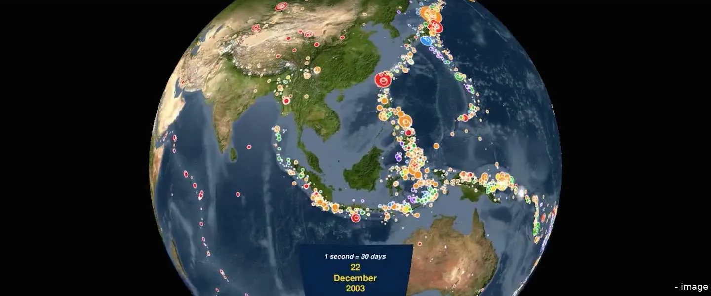 timelapse aardbevingen