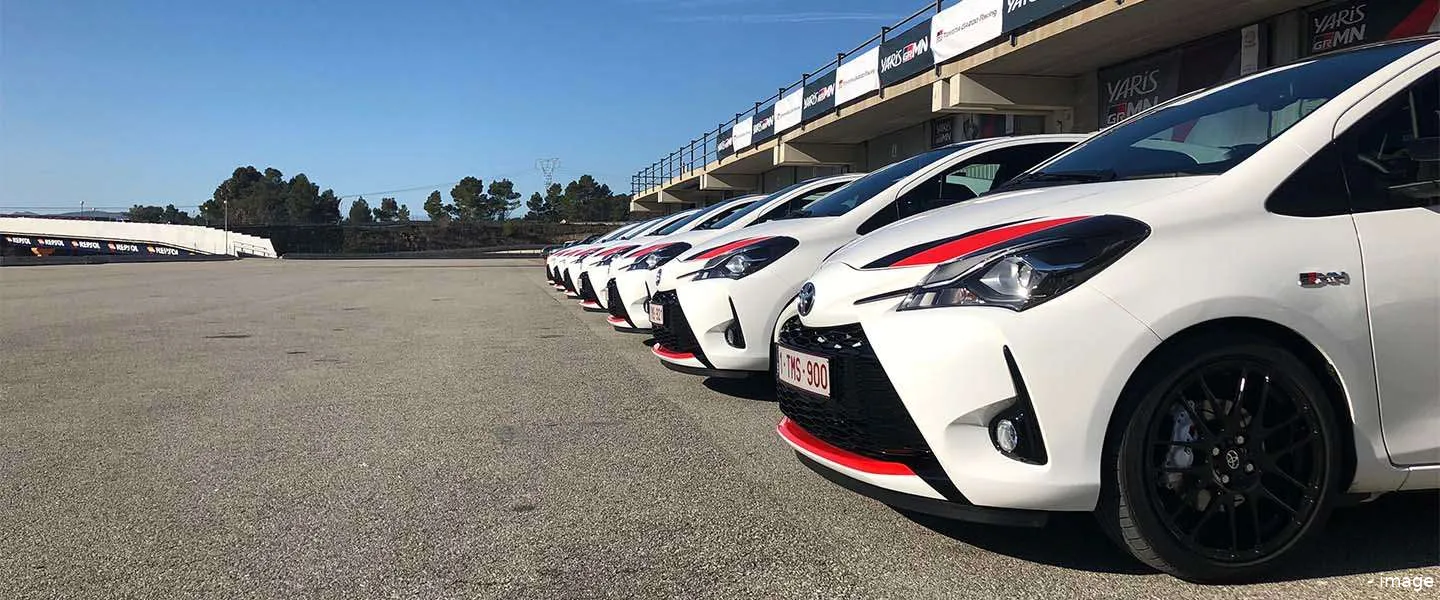 toyota yaris grmn lined up