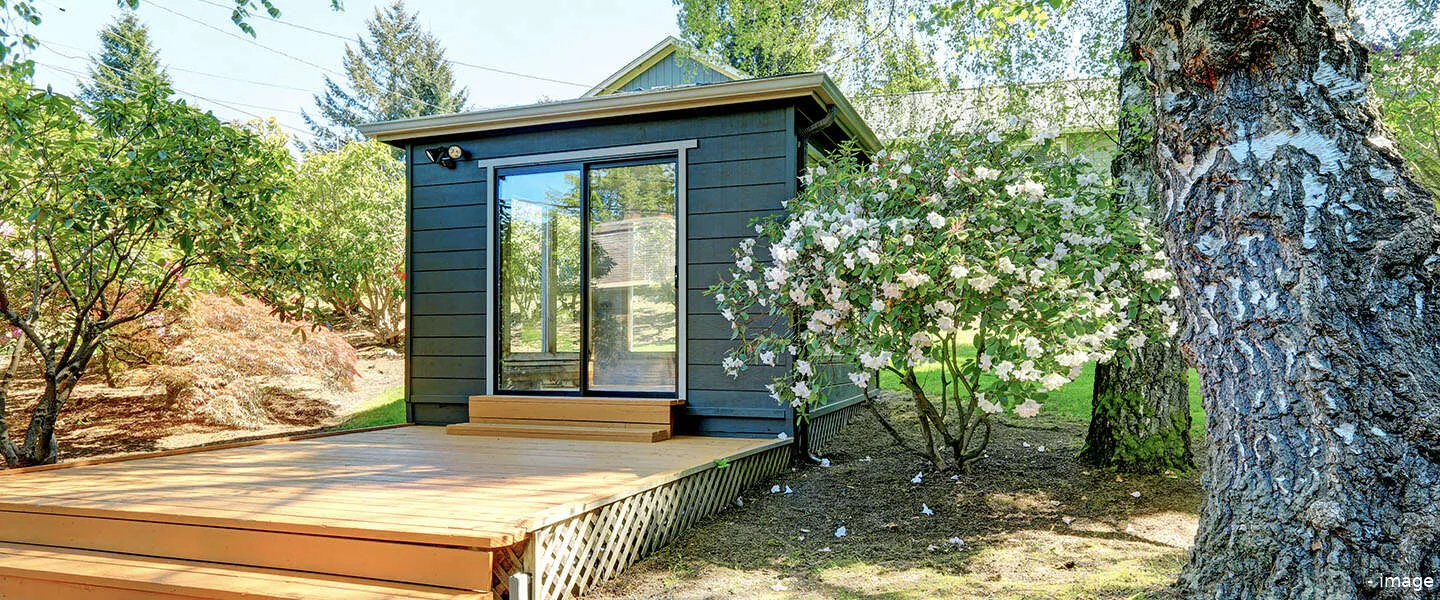 tuinkamer als kantoor