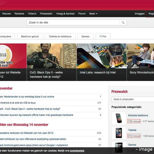 tweakers voor 3e keer verkozen tot websi