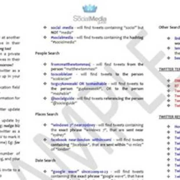 twitter cheat sheet download