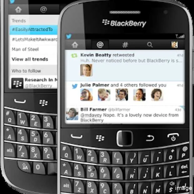 twitter komt met update voor de blackber