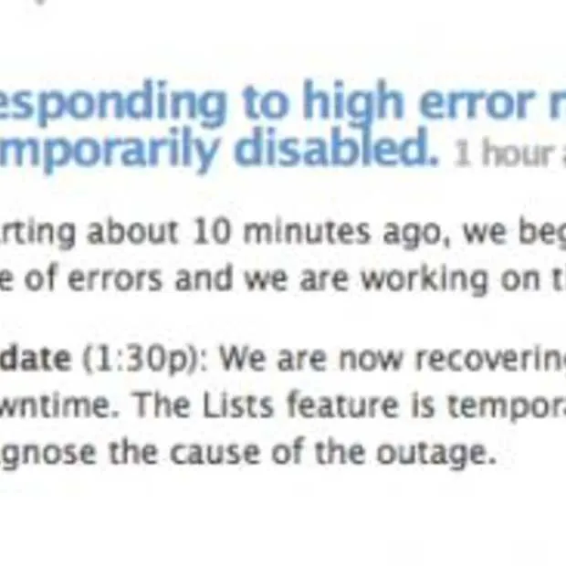 twitter lists tijdelijk verdwenen