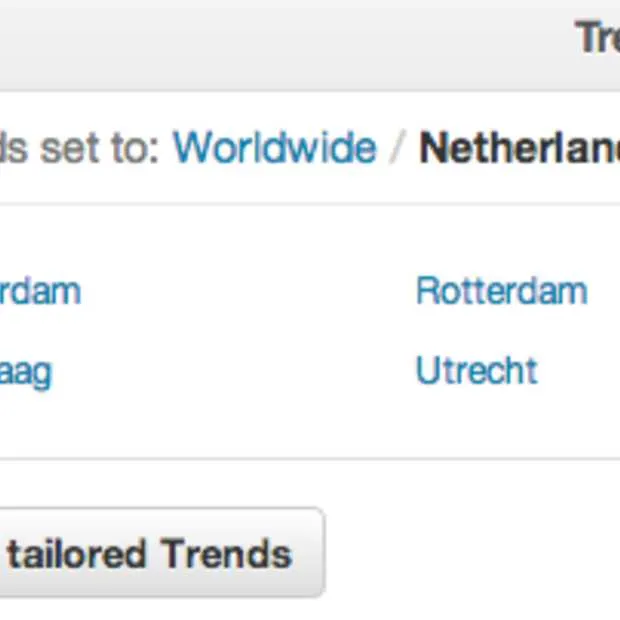twitter trends voor meer dan 160 nieuwe