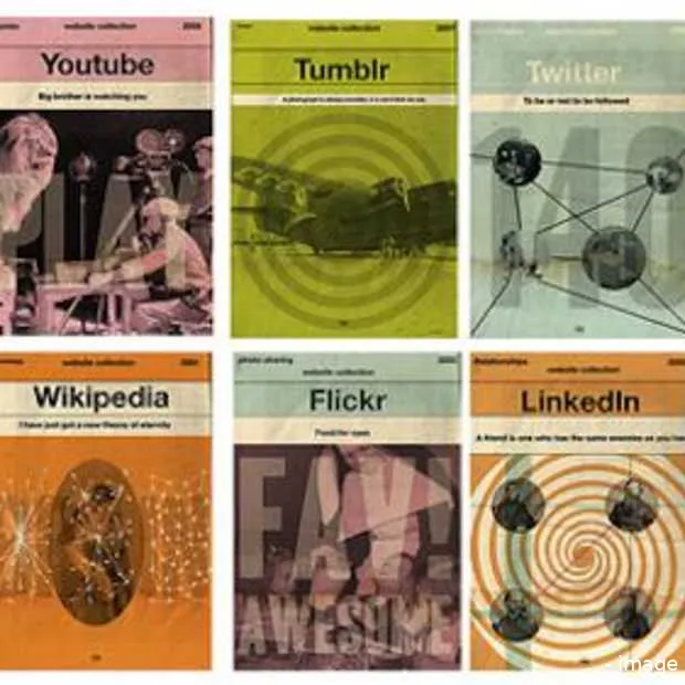 twitter youtube en flickr als retro webs