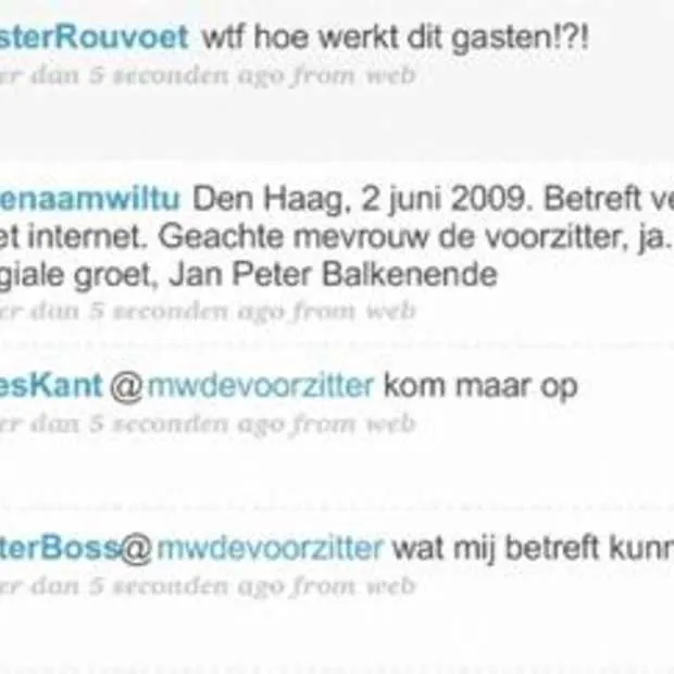 twitteren doen ze ook in den haag