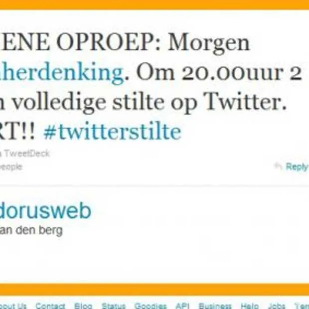 twitterstilte op 4 mei 2010 om 20 uur