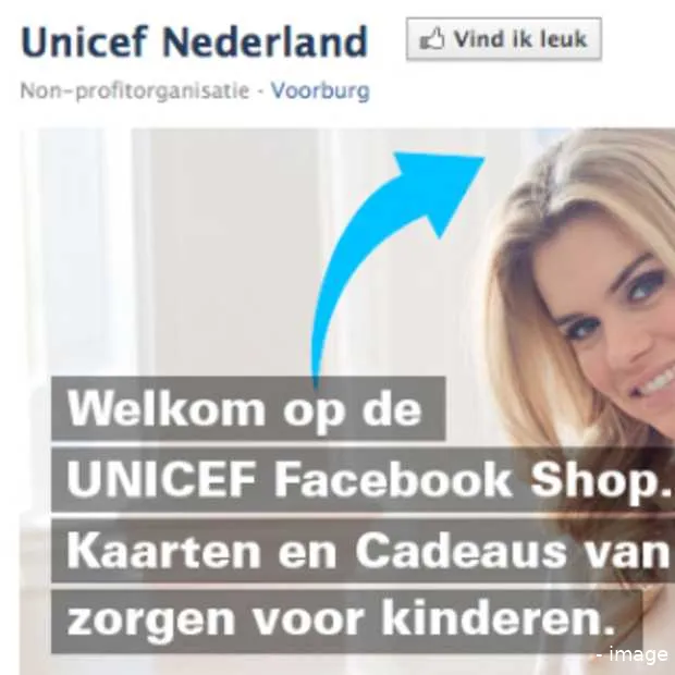 unicef nederland opent shop op facebook