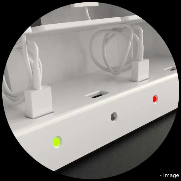 usb multi charger stashgo4 laadt 4 mobie