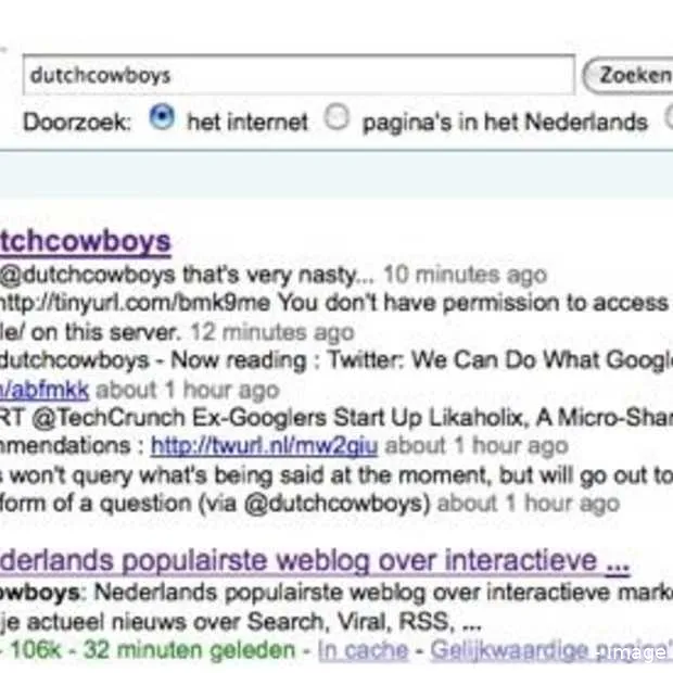 voeg twitter toe aan je google zoekresul