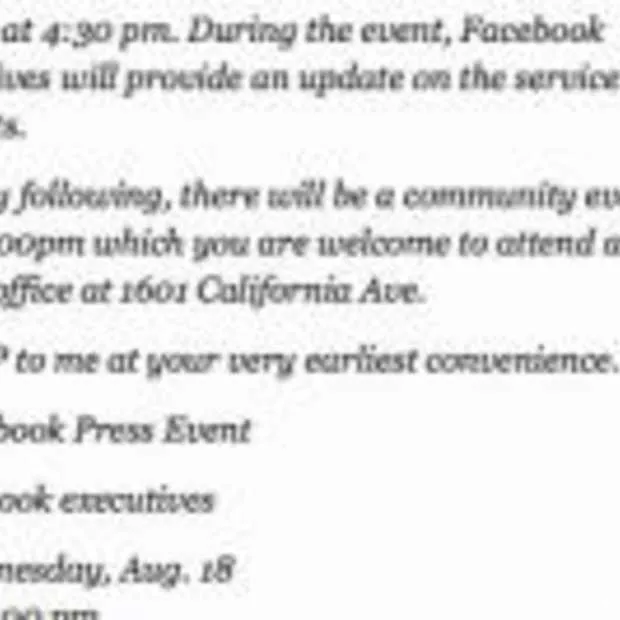 wat gaat facebook morgen aankondigen