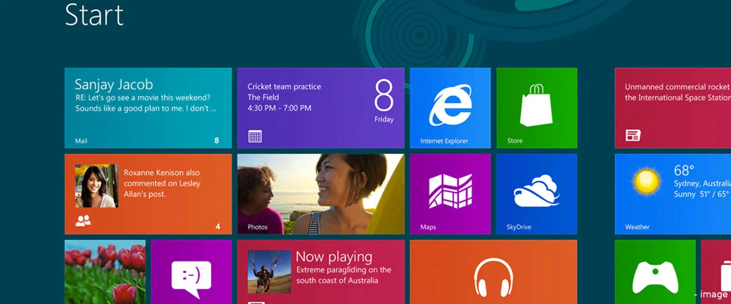 windows 8 homescreen
